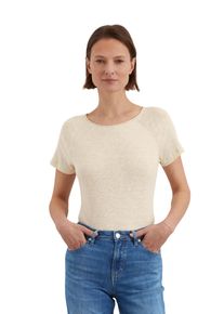 Marc O'Polo MARC O'POLO Damen T-Shirt "aus Slub-Jersey", beige, Basic, Gr. XXL, unifarben, Obermaterial: 100% Baumwolle, Shirts