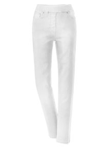 Inspirationen Damen Schlupfjeans, weiß, Gr. 195, unifarben, 76% Baumwolle, 22% Polyester, 2% Elasthan, Jeans