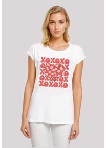 F4NT4STIC Damen T-Shirt "XOXO Herz Love", weiß, casual, Gr. XXL, Obermaterial: 100% Baumwolle, Shirts, Premium Qualität
