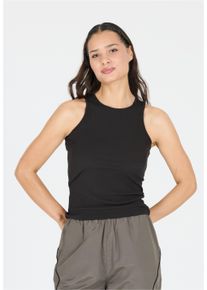 ENDURANCE ATHLECIA ATHLECIA Damen Tanktop "Tinashe", schwarz, sportlich, Gr. 46, unifarben, 92% Viskose, 8% Elasthan, Tops, im schnelltrocknenden, gerippten Design