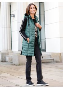 Inspirationen Damen Longweste, grün, Gr. 36, unifarben, 100% Polyester, Westen