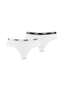 Puma Damen Brasilslip "Puma WOMEN MICROFIBER BRAZILIAN 2P HANG", Gr. XS, weiß, Microfaser, Obermaterial: 83% Polyamid, 17% Elasthan, Unterhosen, Mit