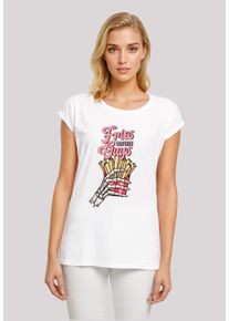F4NT4STIC Damen T-Shirt "Anti Valentinstag Fries", weiß, casual, Gr. 5XL, Obermaterial: 100% Baumwolle, Shirts, Premium Qualität
