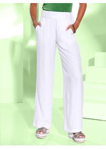 CRÉATION L CREATION L Damen Jerseyhose, weiß, Gr. 19, unifarben, 85% Viskose, 15% Polyamid, Hosen