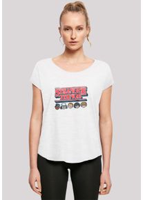 F4NT4STIC Damen T-Shirt "Stranger Things Caricature Logo Netflix TV Series", weiß, casual, Gr. XXL, Obermaterial: 100% Baumwolle, Shirts, Premium