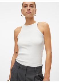 Véro Moda VERO MODA Damen Tanktop "VMCHLOE SHORT TANK TOP JRS NOOS", weiß, modisch, Gr. XL, unifarben, Jersey, Obermaterial: 95% Baumwolle, 5% Elasthan, Tops