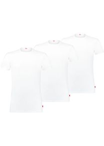 Levi's LEVI'S Herren T-Shirt, Gr. XL, weiß, Obermaterial: 95% Baumwolle, 5% Elasthan, unifarben, casual, Shirts, mit breitem Logobund
