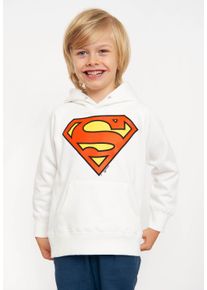 logoshirt Herren Kapuzensweatshirt "DC - Batman Logo", weiß, casual, Gr. 104, bedruckt, 80% Baumwolle, 20% Polyester, Sweatshirts, mit stylischem