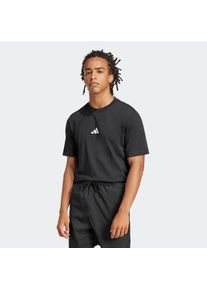 Herren T-Shirt "M SL SJ T", schwarz-weiß, sportlich, Gr. M, adidas Sportswear, Obermaterial: 100% Baumwolle, Shirts