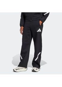 Damen Sporthose "W Z.N.E. BAR PT", schwarz-weiß, sportlich, Gr. XXL, adidas Sportswear, Obermaterial: 57% Polyester, 43% Baumwolle, Hosen