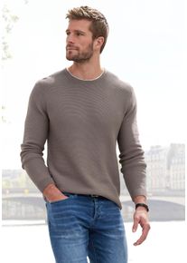 Herren Strickpullover, grün, casual, Gr. S, AUTHENTIC LE JOGGER, unifarben, Strick, Obermaterial: 100% Baumwolle, Pullover, mit Double-Layer Optik,