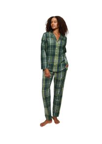 Triumph Damen Pyjama "Boyfriend PW X Checks", Gr. 38, grün, Flanell, Obermaterial: 100% Baumwolle, kariert, casual, Homewear-Sets, bequem und stilvoll
