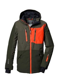 Killtec Kinder Skijacke "KSW 397 BYS SKI JCKT", grün, sportlich, Gr. 176, Oberstoff 1: 100% Polyester (recycelt)/ Oberstoff 2: 100% Polyester,