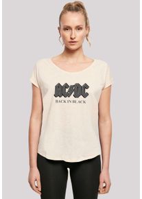 F4NT4STIC Damen T-Shirt "ACDC Back in Black", weiß, casual, Gr. XS, Obermaterial: 100% Baumwolle, Shirts, Premium Qualität