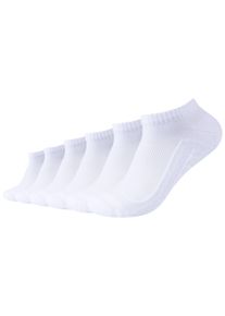 Camano Herren Kurzsocken "ca-soft", Gr. 35, weiß, Baumwollmischung, unifarben, Socken, mit verstärktem Zehenbereich