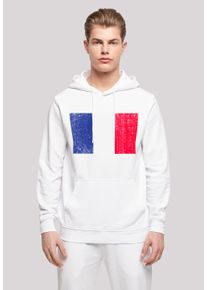 F4NT4STIC Herren Kapuzenpullover "France Frankreich Flagge distressed", weiß, casual, Gr. 5XL, Obermaterial: 50% Baumwolle, 50% Polyester, Pullover,