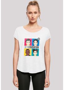 F4NT4STIC Damen T-Shirt "Sex Education Teen Illustrated Netflix TV Series", weiß, casual, Gr. S, Obermaterial: 100% Baumwolle, Shirts, Premium