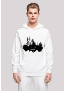 F4NT4STIC Herren Kapuzenpullover "Cities Collection - Munich skyline", weiß, casual, Gr. XXL, Obermaterial: 50% Baumwolle, 50% Polyester, Pullover,
