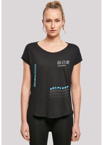 F4NT4STIC Damen T-Shirt "Self Love LONG TEE", schwarz, casual, Gr. XL, Obermaterial: 100% Baumwolle, Shirts, Print