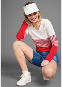 Kangaroos Damen Streifenpullover, weiß, casual, Gr. 32, gestreift, Strick, Obermaterial: 50% Baumwolle, 50% Polyacryl, Pullover, - NEUE KOLLEKTION