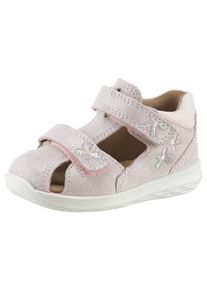 Superfit Kinder Sandale "BUMBLEBEE WMS: mittel", Gr. 22, rosa, Leder, Polyester, Glitzer, bestickt, casual, Schuhe, Klettsandale mit geschl.