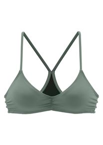 Bench. Damen Triangel-Bikini-Top "Perfect", grün, Gr. 32, unifarben, Microfaser, Polyamid, Bikini-Oberteile, im Uni-Style