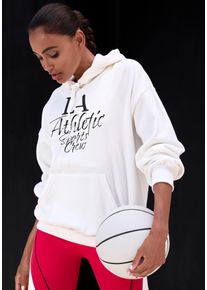 active by Lascana LASCANA ACTIVE Damen Kapuzenpullover, weiß, sportlich, Gr. XS, unifarben, Sweatware, Obermaterial: 60% Baumwolle, 40% Polyester, Pullover, mit