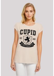 F4NT4STIC Damen T-Shirt "Cupid University Valentinstag", weiß, casual, Gr. 4XL, Obermaterial: 100% Baumwolle, Shirts, Premium Qualität