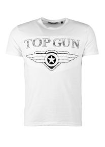 Top Gun Herren T-Shirt "Bling4U TG20193017", weiß, Gr. S, Obermaterial: 93% Baumwolle, 7% Elastan, Shirts