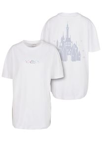 Merchcode Herren T-Shirt "Merchcode Damen Ladies Disney 100 Castle Tee", weiß, casual, Gr. M, bedruckt, 100% Baumwolle, Shirts