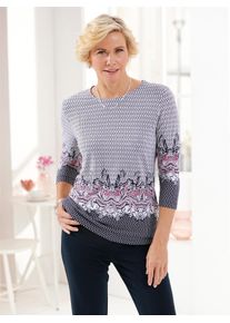 CLASSIC Damen 3/4-Arm-Shirt "Shirt", rosa, Gr. 38, gemustert, mehrfarbig, 95% Viskose, 5% Elasthan, Shirts