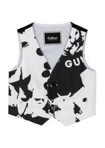 Gulliver Herren Softshellweste, schwarz-weiß, elegant, Gr. 74, 100% Baumwolle, Westen, mit außergewöhnlichem Print