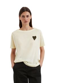 Marc O'Polo MARC O'POLO Damen T-Shirt "aus Organic Cotton", beige, Basic, Gr. XL, unifarben, Obermaterial: 100% Baumwolle, Shirts