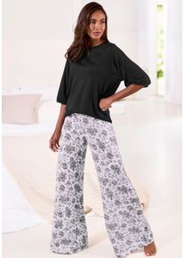Vivance Dreams Damen Pyjama, Gr. 32, weiß, Single Jersey, Obermaterial: 100% Viskose, unifarben, Paisley, casual, Homewear-Sets, mit Paisleymuster