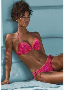 Venice Beach Damen Push-Up-Bikini "Kensi", bunt, Gr. 34, Xtra Life LYCRA, Bikini-Sets, mit Kontrasthäkelkante
