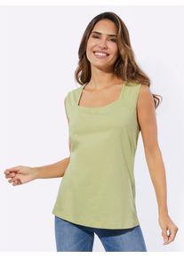 Classic Basics Damen Shirttop, grün, Gr. 38, geblümt, gemustert, mehrfarbig, 100% Baumwolle, Tops
