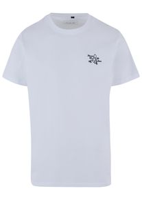 MisterTee Herren T-Shirt "MisterTee Herren Penne Va Bene Tee EMB", weiß, casual, Gr. XXL, bedruckt, 100% Baumwolle, Shirts