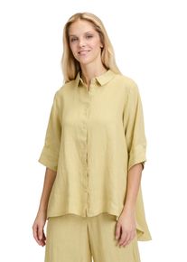 Cartoon Damen Kurzarmbluse "Cartoon Leinenbluse mit Kragen", grün, casual, Gr. 42, Obermaterial: 100% Leinen., Blusen