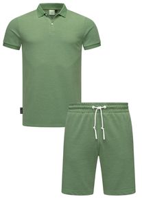 Ragwear Herren Poloshirt "Set Porpi", grün, sportlich, Gr. XXL, Material: 50% Baumwolle, 50% Polyester, Shirts, Modisches Herren Set aus Hemd und