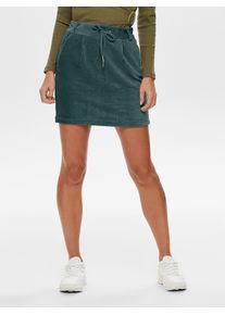 Only Damen Cordrock "ONLPOPTRASH CORDEROY SKIRT PNT", grün, modisch, Gr. M, unifarben, Cord, Obermaterial: 62% Baumwolle, 34% Polyester, 4% Elasthan,