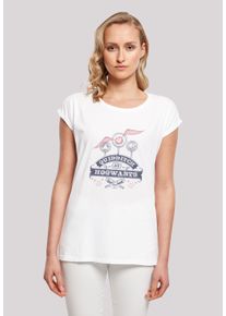F4NT4STIC Damen T-Shirt "Harry Potter Quidditch At Hogwarts", weiß, casual, Gr. M, Obermaterial: 100% Baumwolle, Shirts, Print