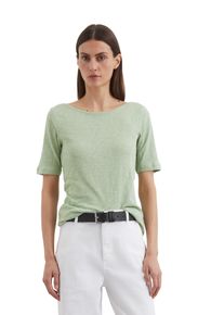 Marc O'Polo MARC O'POLO Damen T-Shirt "aus softem Slub-Jersey", grün, Basic, Gr. S, unifarben, Obermaterial: 100% Baumwolle, Shirts
