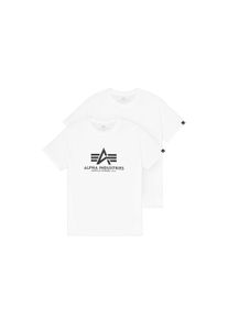 Herren T-Shirt "Alpha Industries Men - T-Shirts Basic T-Shirt BL 2 Pack", weiß, Gr. XXL, Alpha Industries, Obermaterial: 100% Baumwolle, Shirts