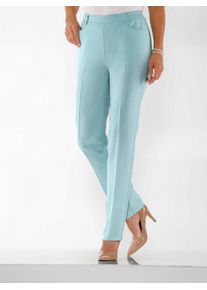 Classic Basics Damen Bügelfaltenhose, grün, Gr. 28, unifarben, 100% Polyester, Hosen
