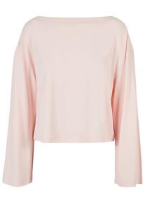 Urban Classics Damen Langarmshirt "Urban Classics Damen", pink, casual, Gr. S, unifarben, 77% Modal, 23% Polyester, Shirts