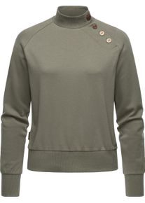Ragwear Damen Sweatshirt "Majjorka Solid", grün, casual, Gr. L, Sweatware, Material: 70% Baumwolle, 30% Polyester, Sweatshirts, Damen Langarmshirt