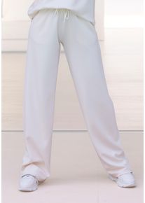 Damen Loungehose, Copenhagen Studios, Gr. 44, weiß, Sweatware, Obermaterial: 54% Modal, 40% Polyester, 6% Elasthan, unifarben, casual, Hosen, extra
