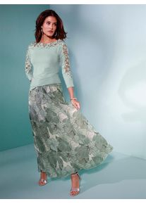 CRÉATION L CREATION L Damen Spitzenshirt "Shirt", grün, Gr. 40, unifarben, 95% Viskose, 5% Elasthan, Shirts