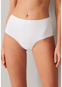 Schiesser Damen Maxislip ""Invisible Soft"", Gr. 36, weiß, Microfaser, Obermaterial: 70% Polyamid, 30% Elasthan, unifarben, Unterhosen, mit hohem Bund