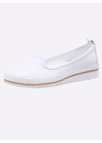 Andrea Conti Damen Slipper, Gr. 36, weiß, Glattleder, Leder, sportlich, Schuhe